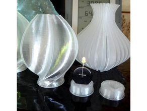 hexafloradeluz las esculturas la decoración del hogar led titular lámpara de escultura florero 3d print model - Mito3D