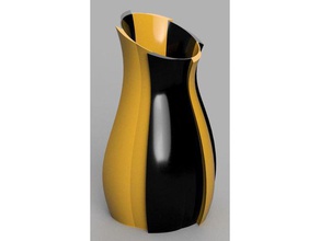 doppia estrusione spirale vaso art il design doppio colore a 3d print model - Mito3D