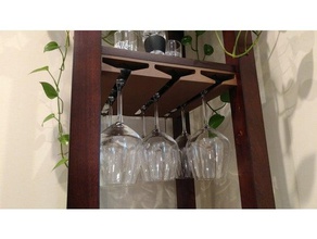 torre del vino in vetro rack arredamento clip la decorazione funzionale mobili di titolare casa famiglia senza viti mensola staffa calici utile bicchiere 3d print model - Mito3D