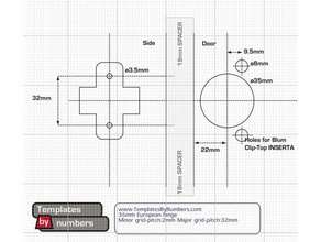 dolap kapı menteşesi şablon jig araçlar 3d print model - Mito3D