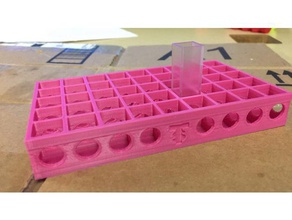 der Küvettenhalter Biologie Biochemie Chemie Küvette Physiologie Spektralphotometer stand Reagenzglas test tube rack 3d print model - Mito3D