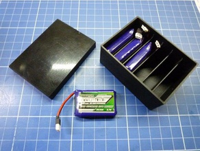lipo storrage boîte de 1 500 mah 6pc r c véhicules Lipo 1s hubsan h107c x4 cas micro quadricoptère mini 3d print model - Mito3D