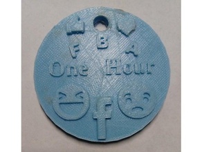 facebook anónimo insignias monedas & 3d print model - Mito3D