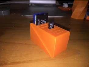 stylish sd micro card holder organization office organizer 3d print model - Mito3D
