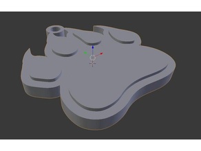 Jh solide furry-Symbol behoben Schlüsselanhänger Tier Pfote pelzig keychain paw print 3d print model - Mito3D