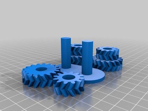tres de nivel la caja cambios juguetes mecánicos los engranajes engranaje planetario 3d print model - Mito3D