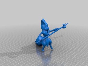 fox druida esculturas d&d dungeon masmorras e dragões a 3d print model - Mito3D