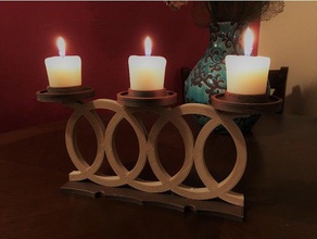 beautiful candelabra decor candle holder 3d print model - Mito3D