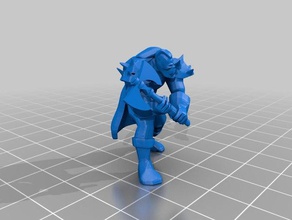 orc battle axe v2 d&d 25mm miniature creatures 3d print model - Mito3D