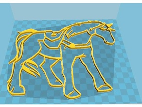 epona art mural 2d cheval chevaux la légende de zelda zeldaitem 3d print model - Mito3D