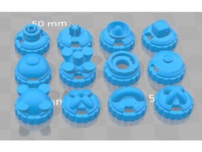 mixed beyblade tips toy & game accessories parts 3d print model - Mito3D