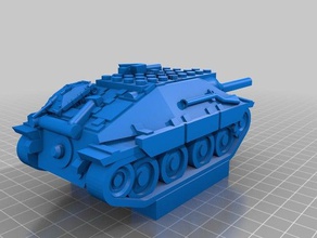 lego Panzer hetzer 3d print model - Mito3D
