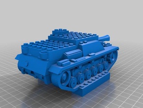 lego tanque stug3g 3d print model - Mito3D