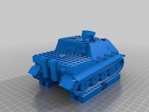 lego réservoir sturmmorser tigre 3d print model - Mito3D