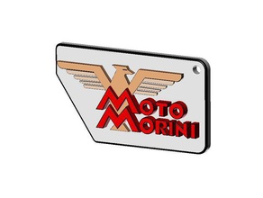 moto morini logo keyring signs & logos 3d print model - Mito3D
