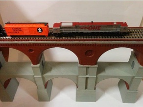 borovnica viaduct buildings & structures bridge h0 scale model railroad n-scale 3d print model - Mito3D