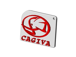 cagiva logo keyring signs & logos 3d print model - Mito3D