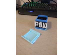 super mario pow kartuş durumda video oyunları oyun bros nintendo geçin blok depolama 3d print model - Mito3D