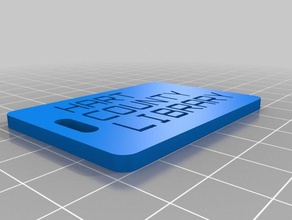 hart county library luggage label organization customized 3d print model - Mito3D