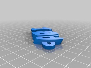 my customized iamburny's v2 text - name abril keychains 3d print model - Mito3D