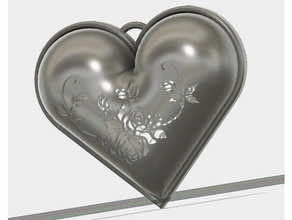 rose coeur arôme cas jouets & accessoires de jeux cœur le parfum 3d print model - Mito3D