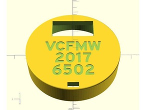 vcf medio oeste 6502 insignia del caso la electrónica 2017 el 3d print model - Mito3D