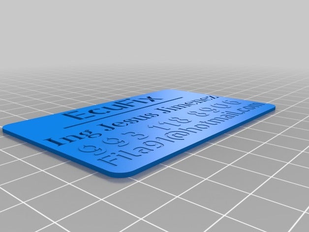 tarjeta gruesa de la oficina personalizado 3D print model - Mito3D