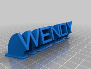 wendy de la oficina personalizado 3d print model - Mito3D