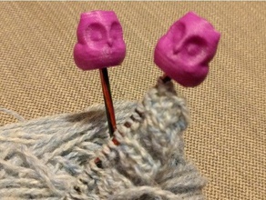 owl knitting needle cap art tools 3d print model - Mito3D