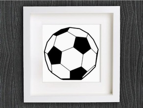 customizable origami football 2d art ball bracelet customized customizer decor decoration earring earrings fussball geometric geometrical home homedecor jewelry jewlery lowpoly low poly openscad pendant picture frame ring wall 3d print model - Mito3D