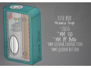 caixa de fusíveis mecânica squonk eletrônica boxmod ecig squonker vape 3d print model - Mito3D