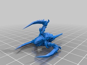 tyranid escort ship games battlefleet gothic drone kraken nid squid tyranids 3d print model - Mito3D