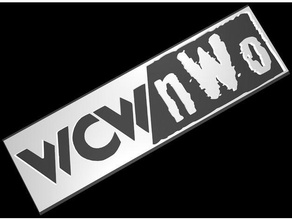wcw logotipo da placa pack campeonato logotipos segunda-feira novo noite nitrom a nwo ordem trovão mundo wrestling wwf 3d print model - Mito3D