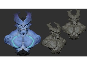 blu scuro modelli 3dmodel La stampa 3d i caratteri cavaliere oscuro monster 3d print model - Mito3D