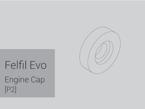 felfil evo - engine cap p2 3d printer accessories extruder 3d print model - Mito3D