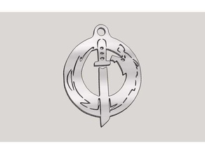 genji ejderha logosu Anahtarlık overwatch 3d print model - Mito3D
