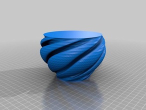 rippled bowl decor customized 3d print model - Mito3D