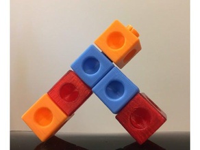 snap cube interlocking math cubes 3d print model - Mito3D