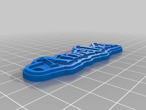 özelleştirilmiş çok satırlı etiket Anahtarlık annabel 3d print model - Mito3D