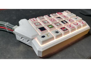 können burst custom split-Tastatur computer alien mechanische Tastatur 3d print model - Mito3D