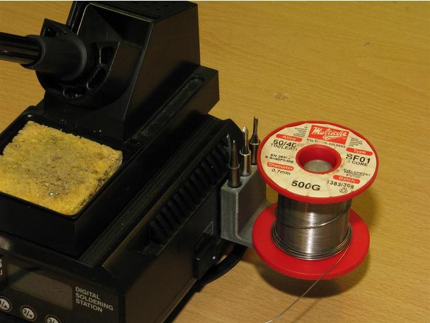 solder reel holder tool holders & boxes bits iron soldering spool tips 3D print model - Mito3D