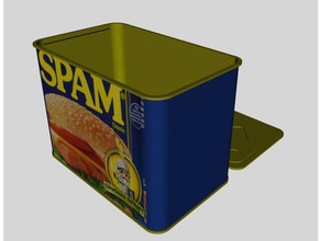 can spam coin bank food & drink holder random 3d print model - Mito3D