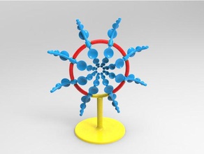 octo kinetische Skulptur Skulpturen kinematische 3d print model - Mito3D