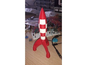 dual extruder red white rocket vehicles moon 3d print model - Mito3D