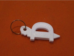 turtle keychain d letter keychains 3d print model - Mito3D