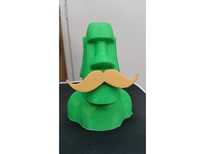 movember mustasche moai esculturas 3d print model - Mito3D