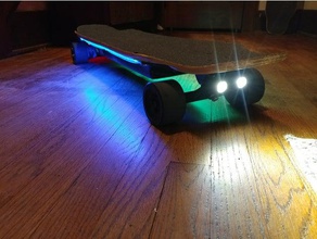 longboard faróis eletrônica eskate a cabeça diodo emissor de luz luzes skate 3d print model - Mito3D