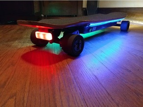 longboard tail lights electronics 12v eskate led light longoard skate skateboard 3d print model - Mito3D