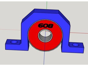 clip de rolamentos 608 diy rolamento mancal clipes 3d print model - Mito3D