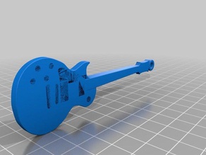 gibson paul guitar keychain keychains selfcad 3d print model - Mito3D